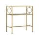Grifton Rectangular Antique Gold Metal and Glass Accent Table - Bed ...