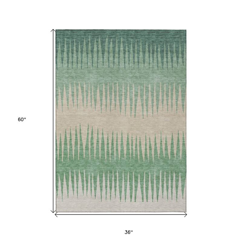 HomeRoots Striped Transitional Rectangle Outdoor Rug