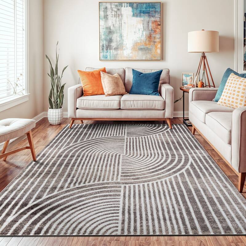 Contemporary Arch Knot Design Area Rug