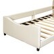 preview thumbnail 9 of 8, Beige Upholstered Daybed with Rabbit Ear Shaped Headboard, Twin Size