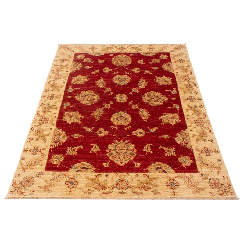 ECARPETGALLERY Hand-knotted Chobi Finest Red Wool Rug - 5'6 x 8'1