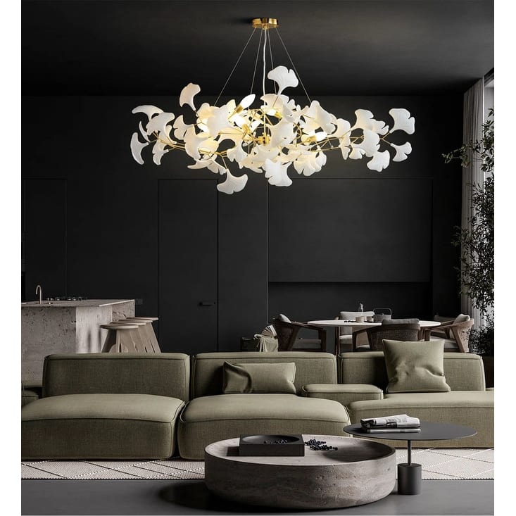 KAYLA Luxury Ginkgo Branch Chandelier for Living Room, Dining Room, Foyer, Kitchen Island