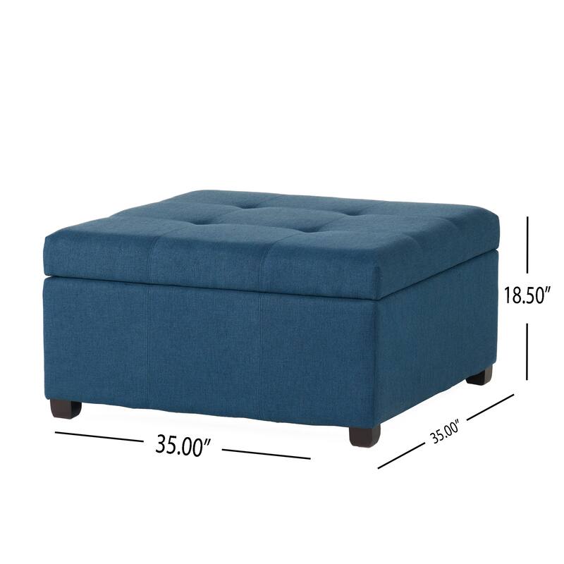 Carlsbad Tufted Square Storage Ottoman by Christopher Knight Home