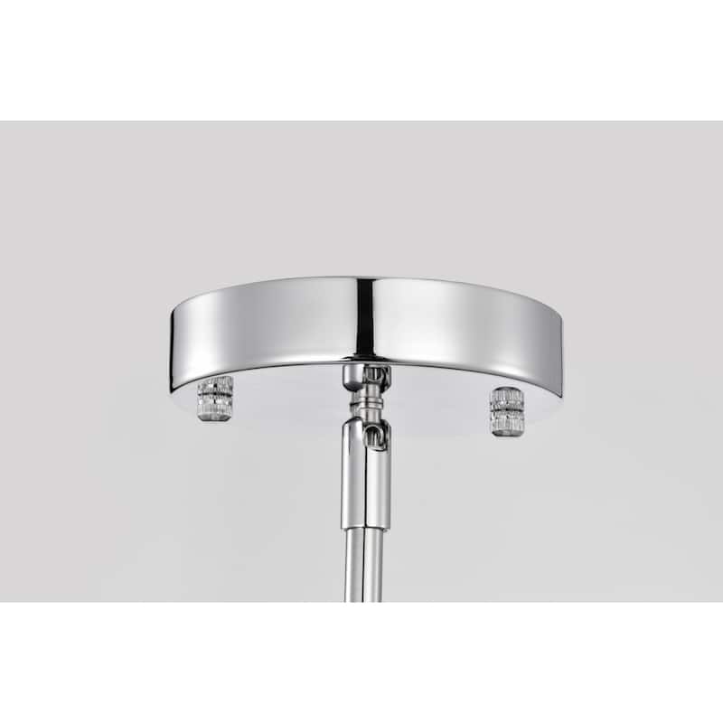 Livia Chrome Pendant Light with Glass Oval Frosted Shade