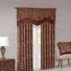 preview thumbnail 30 of 35, Madison Park Aubrey Jacquard Window Rod Pocket Valance with Beads - 50 x 18"