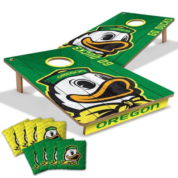 slide 2 of 7, Oregon Ducks NCAA Tailgate Cornhole Board Set Include Carrying Case