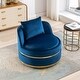 preview thumbnail 45 of 62, 360 Degree Swivel Accent Chair Velvet Modern Upholstered Barrel Chair Over-Sized Soft Chair with Seat Cushion