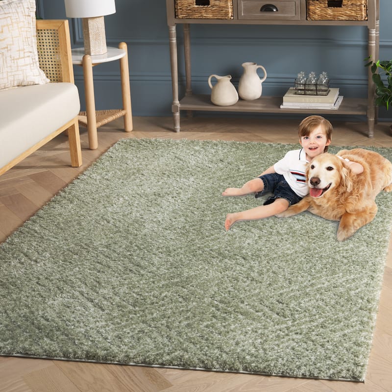 SAFAVIEH Tahoe Shag Nieki Geometric 1.2-inch Thick Rug