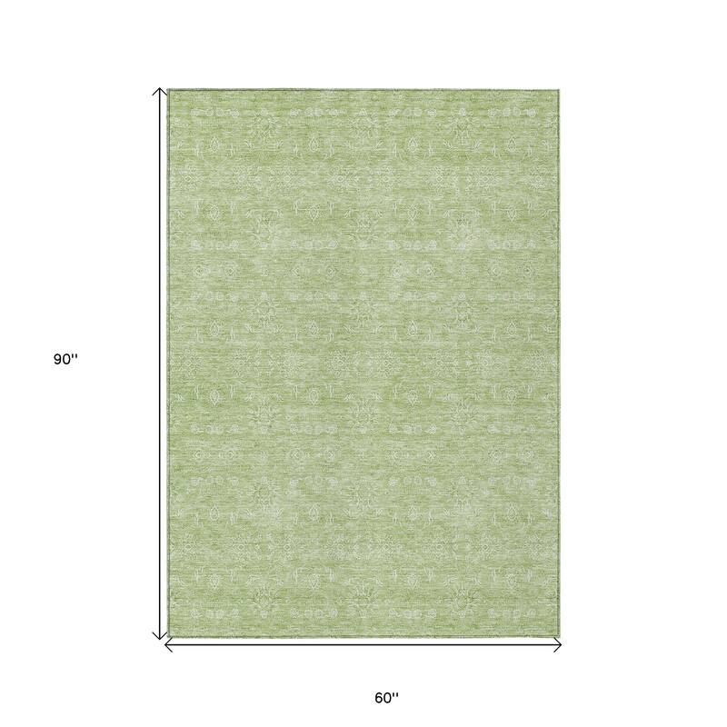 HomeRoots Floral Transitional Rectangle Outdoor Rug