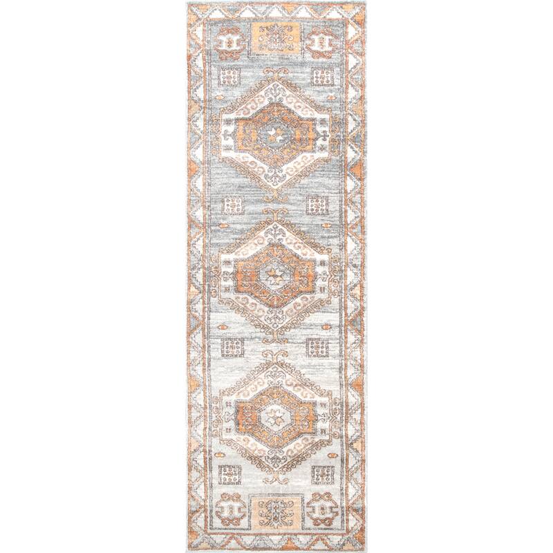 Nuloom Transitional Vintage Ella Ornamental Pyramid Tribal Area Rug