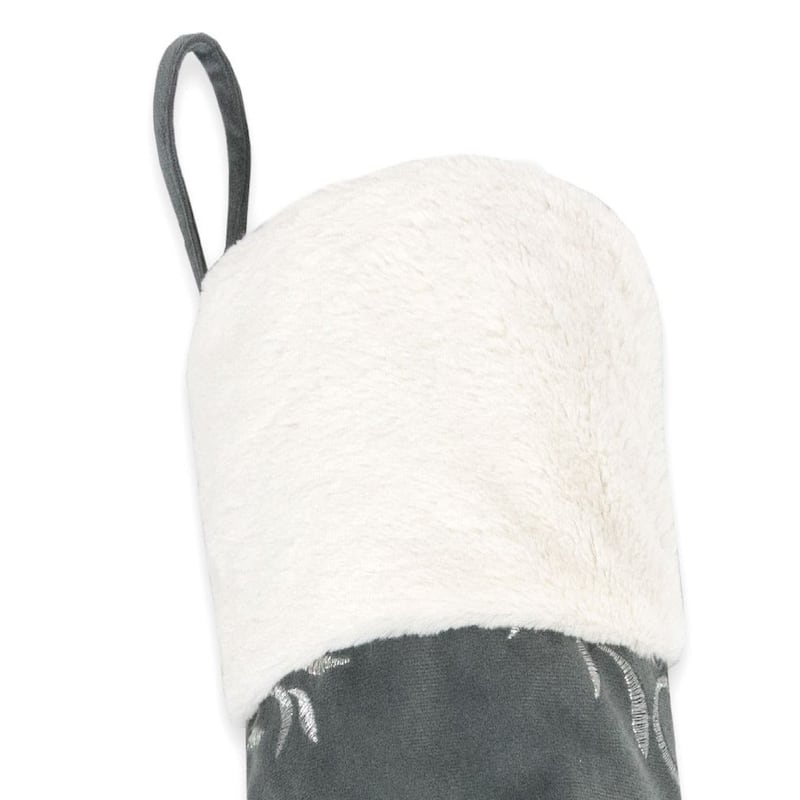 Homey Cozy Floral Velvet Embroidered Christmas Stocking
