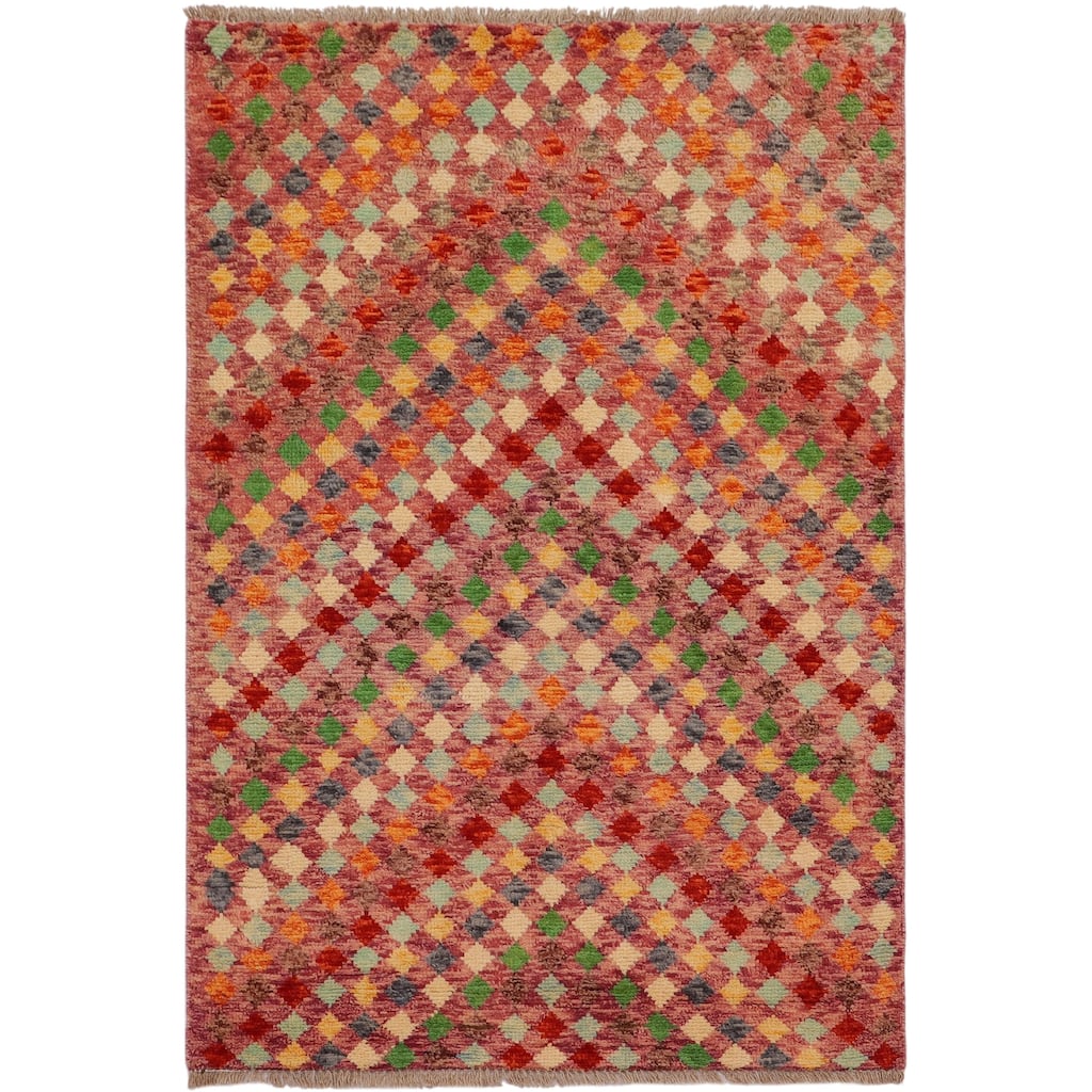 Tribal Balochi Angelina Hand Knotted Wool Rug - 3'3'' x 4'10'' - 3 ft. 3 in. x 4 ft. 10 in.
