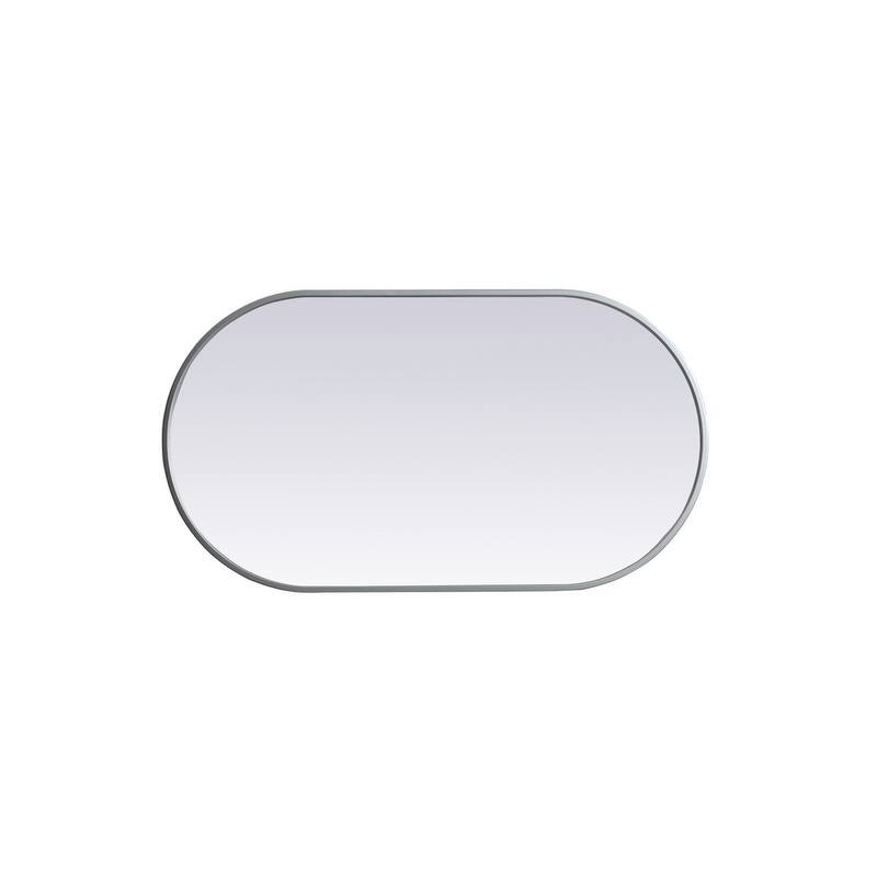 Indigo Home Metal Frame Oval Mirror 20x36 Inch