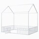 preview thumbnail 23 of 25, Metal House Bed with Fence and Door