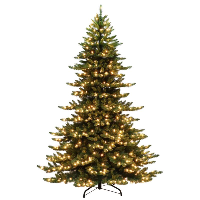 Pre-lit Medium Royal Spruce Artificial Christmas Tree - 7.5’ - Clear Lights - 7.5 Foot