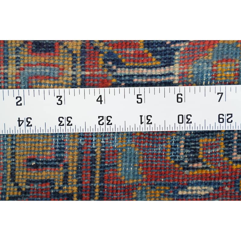 Hand Knotted Oriental 100% Wool Carpet Traditional Floral Navy Blue & Blues Sultanabad Area Rug - 10' 5'' X 6' 9''