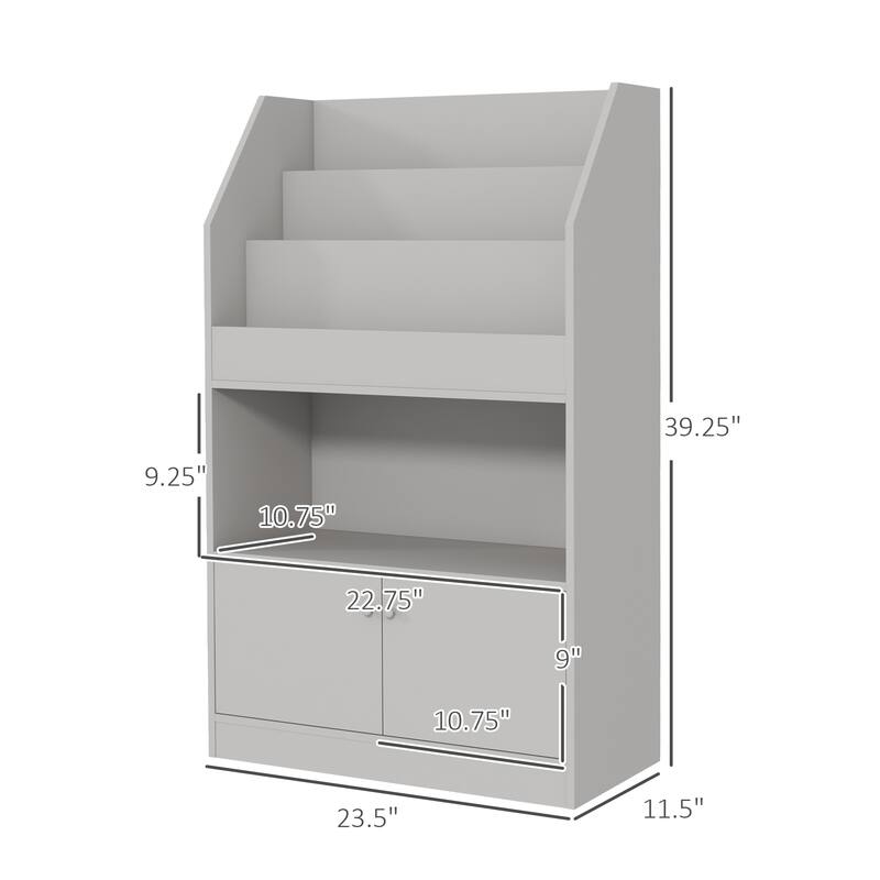 3-Tier Kids Bookshelf and Floor Standing Unit Toy Organizer,for Living Room,Nursery,Classroom,Kids Room