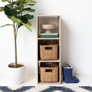 Signature Design by Ashley Socalle Contemporary Natural Cube Organizer