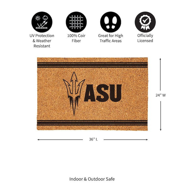 Arizona State University Monochrome Indoor/Outdoor Coir Door Mat