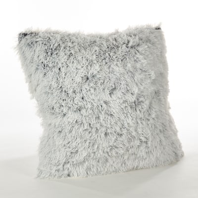 Juneau Collection Two-Tone Faux Fur Throw Pillow