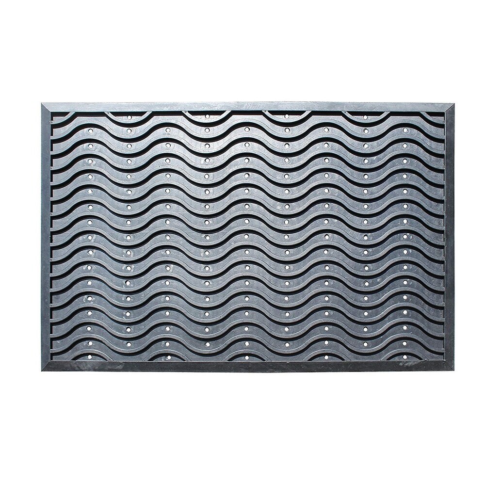 Heavy Duty Natural Rubber Outdoor Doormat Entry Way Shoes Scraper Patio 24x36" 