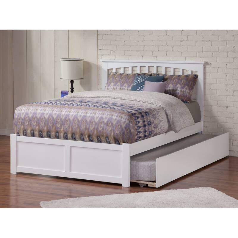 Mission Platform Bed with Footboard and Twin XL Trundle