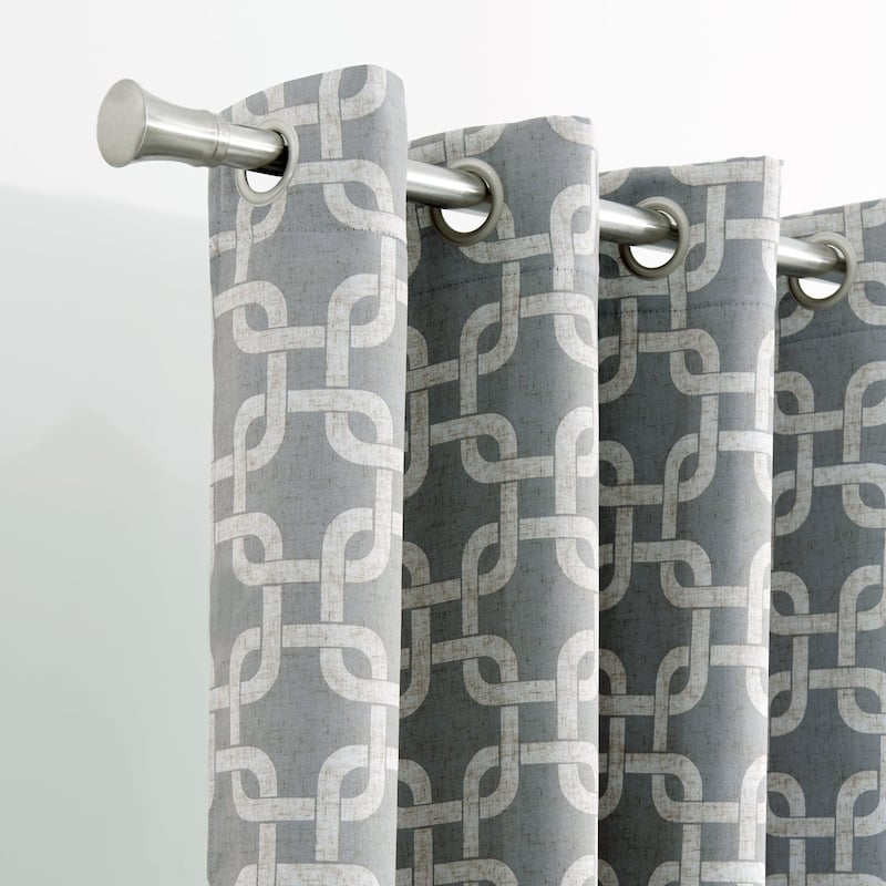 Dainty Home Interlock Blackout Thermal Insulated Grommet Single Panel Extra Wide Curtains - 54" x 84"