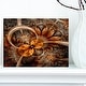 preview thumbnail 11 of 14, Designart "Dark Orange Fractal Flower" Abstract Canvas Art Print 12 in. wide x 8 in. high