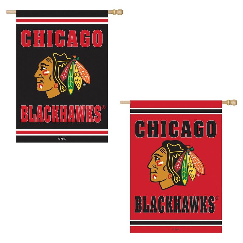 Embossed Suede Flag, House Size, Chicago Blackhawks