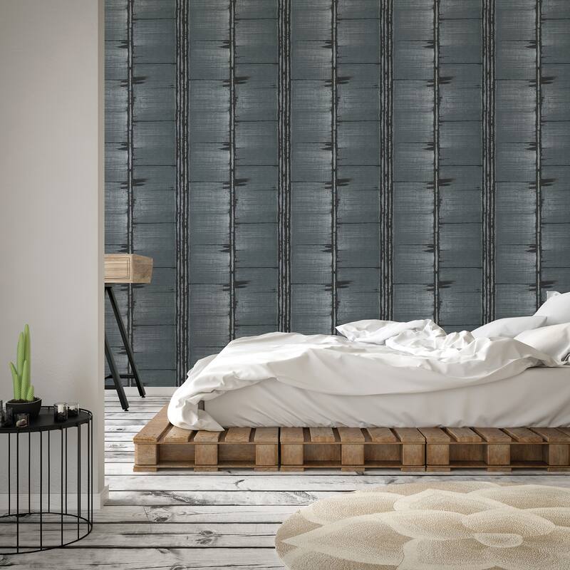 Galerie Wallcoverings Bazaar Bark Stripe Design Non-woven Satin Wallpaper Roll