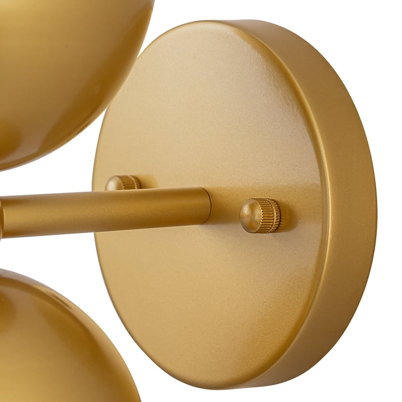 Mid-Century Metal Dual Cone Up and Down Vanity Wall Light