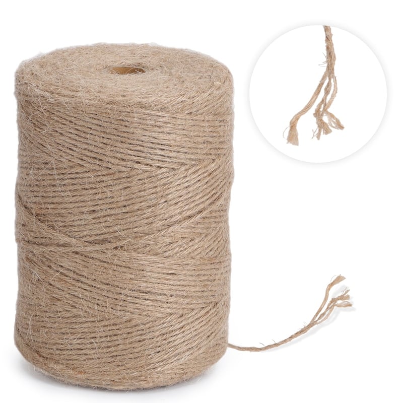 VECELO Brown Garden Twine Strong Hemp Rope for Gardening Plant Tie Floristry Crafts Gift Wrapping Packing Decor