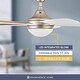 preview thumbnail 3 of 8, 52" Prominence Home Ashby Indoor Glam Ceiling Fan with Remote, Champagne