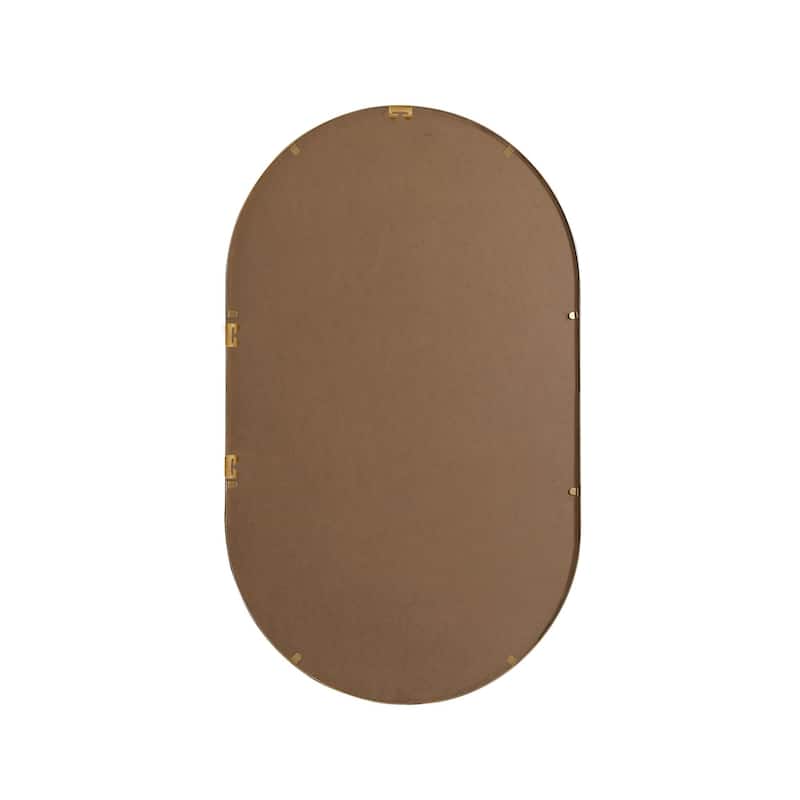 Indigo Home Metal Frame Oval Mirror 24x40 Inch