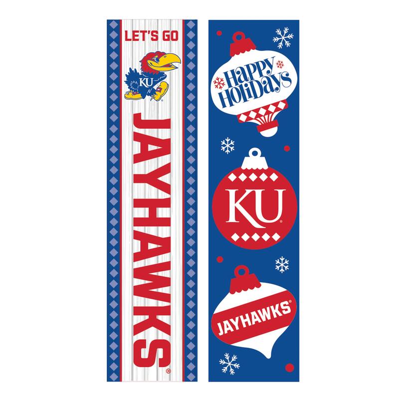 47" Double Sided Seasonal Porch Leaner, University of Kansas - 47" x 11.25"