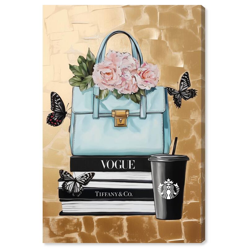 Golden Era of Glam Books Canvas by Art Remedy, Gallery Wrapped - 30" x 45"