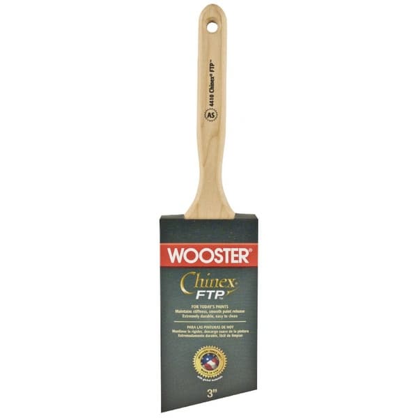 Wooster 4410-3 Chinex FTP Angle Sash Paint Brush, 3