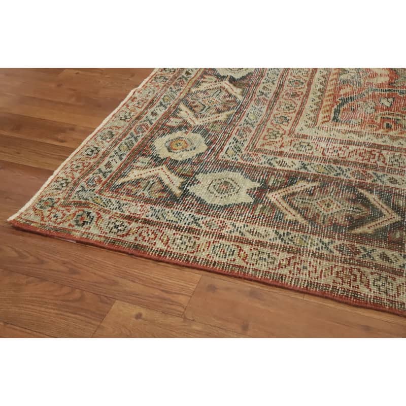 Hand Knotted Oriental 100% Wool Carpet Traditional All-Over Oranges & Rust Sultanabad Area Rug - 11' 9'' X 8' 10''