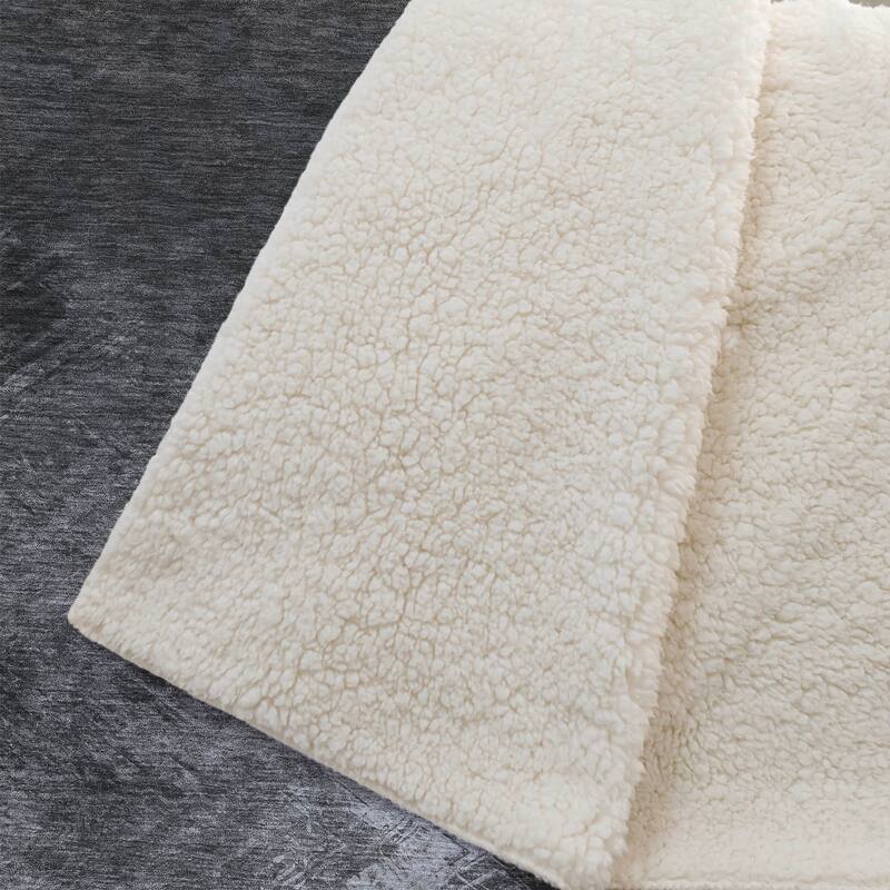 Premium Machine Washable Modern Abstract Sherpa Throw Blanket