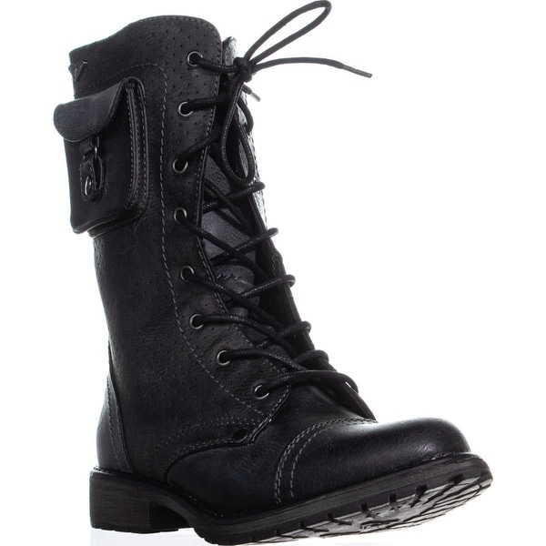 roxy combat boots black