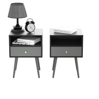 Modern Nightstand with Storage Drawer,for bedroom/living room(2pcs)