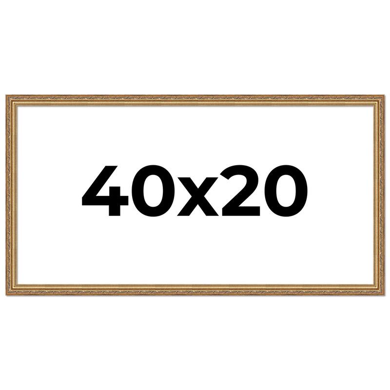 40x20 Frame Red Solid Wood Picture Frame Width 1.75 Inches | Interior Frame Depth 1 13/16 Inches