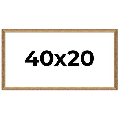 40x20 Frame Red Solid Wood Picture Frame Width 1.75 Inches | Interior Frame Depth 1 13/16 Inches