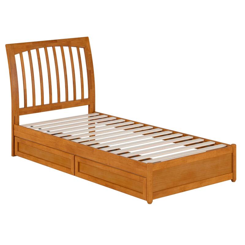 Roslyn Platform Bed with Panel Footboard and Storage Drawers