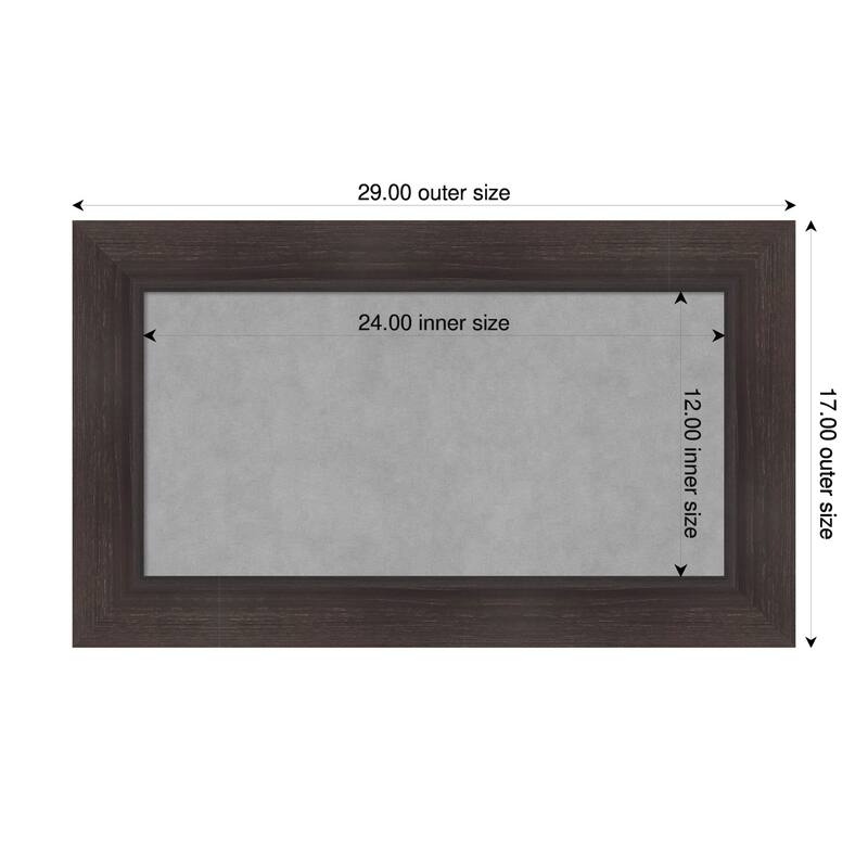 Amanti Art Sloped Black Framed - 29 x 17 in - Sloped Espresso