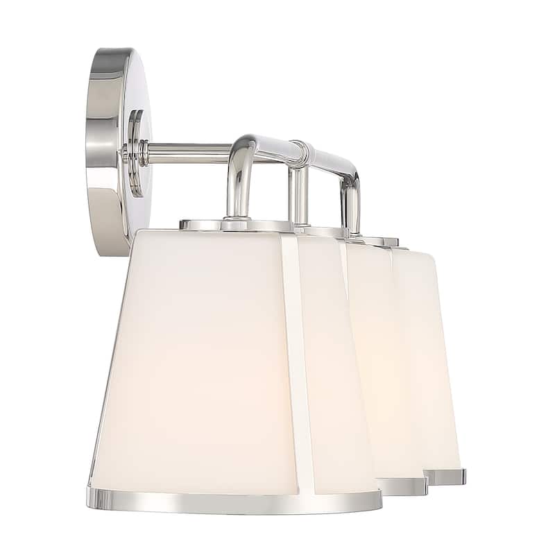 Fulton 3 Light Polished Nickel Bathroom Vanity - 23.25'' W x 9.25'' H x 7.5'' D