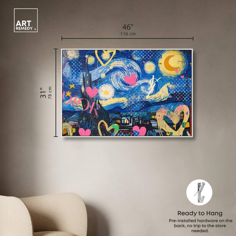 Starry Night Graffiti Canvas by Art Remedy