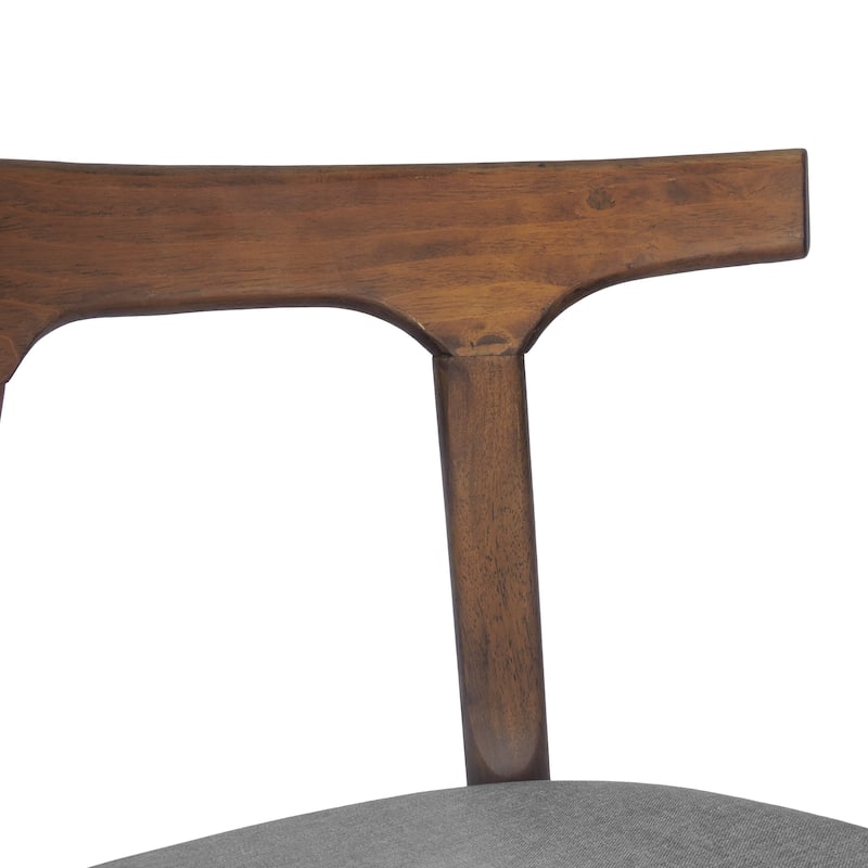 Cowen Upholstered Fabric and Rubberwood Dining Chairs (Set of 2) by Christopher Knight Home