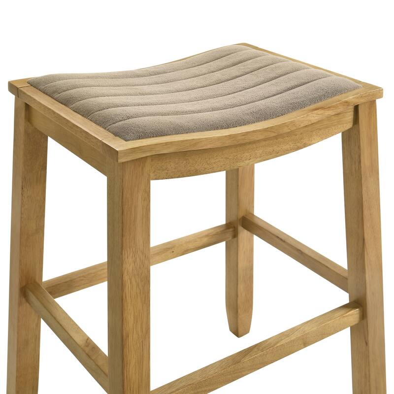 Iyani Backless Bar Stool, Counter Height Kitchen Stool with Wood Legs