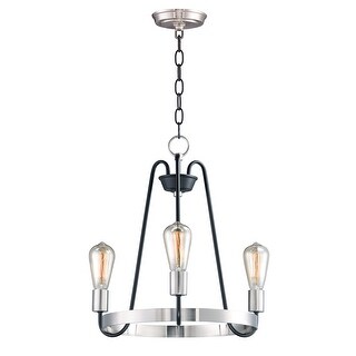 Haven 3-light 18.5" Wide Steel Chandelier